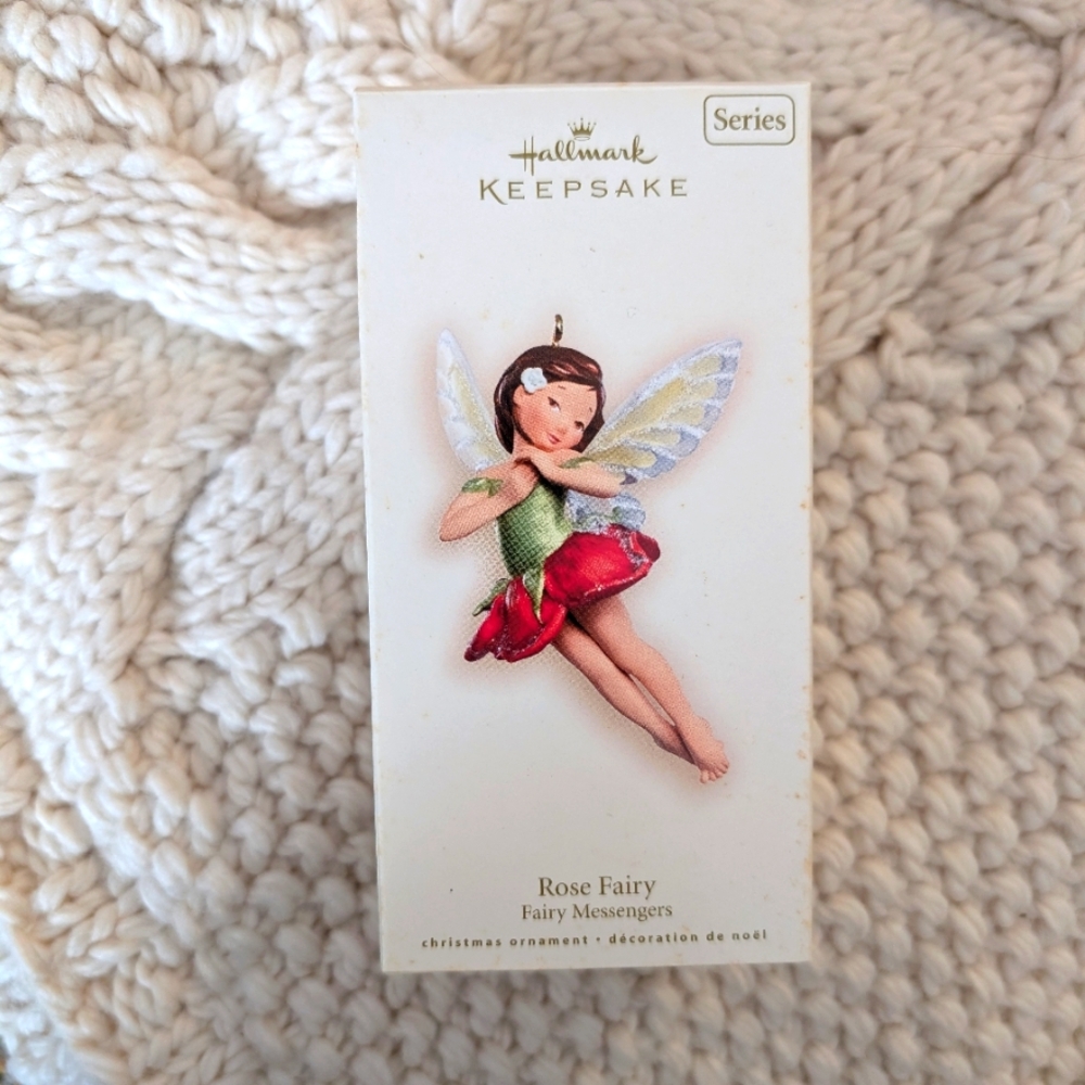 Hallmark Keepsake Rose Fairy Ornament MIB